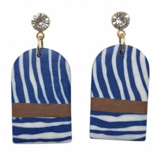 Blue, White & Brown Stripes - Large